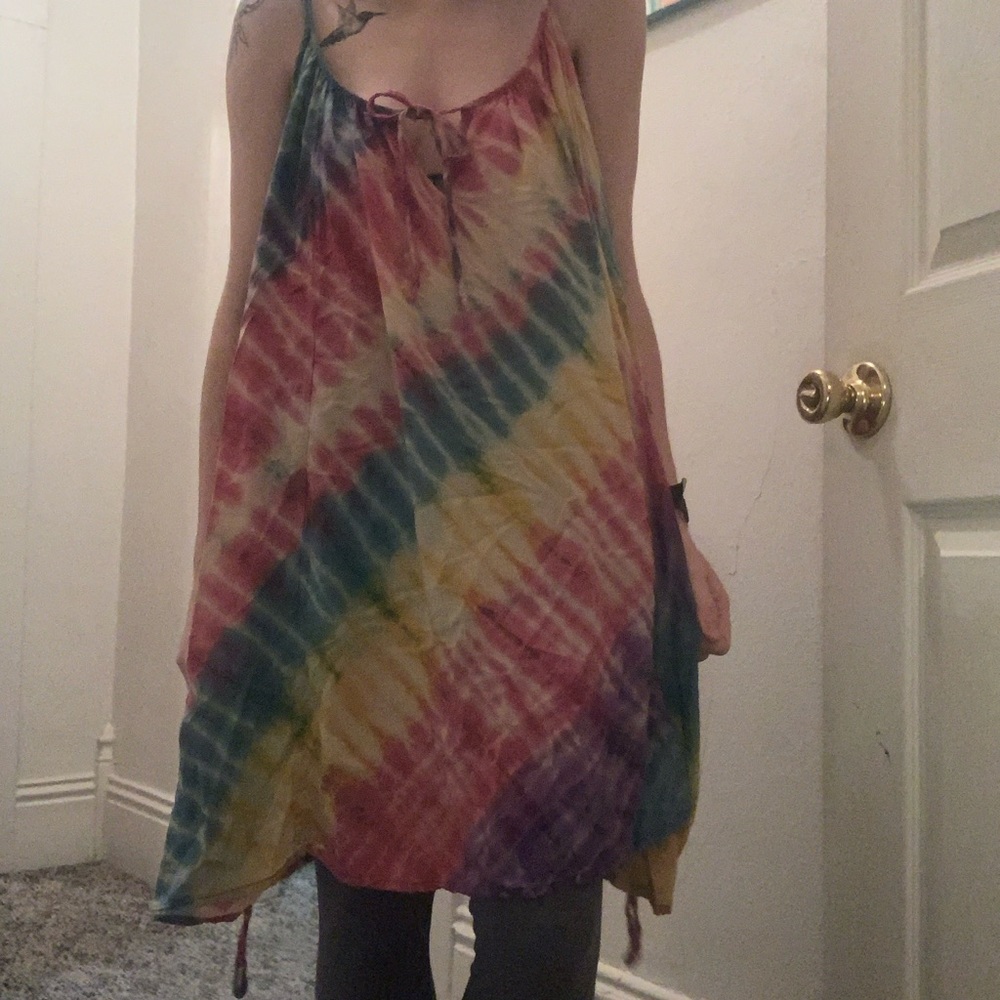 One of a kind tie-dyed dress